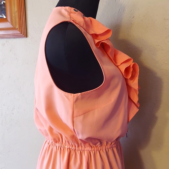 NWOT VENUS Lightweight Sleeveless Lace Up Ruffled Dress Rivet Detail - Picture 6 of 7